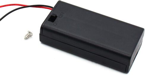 3 حامل بطارية AA مع غطاء لولبي لمفتاح التشغيل/الإيقاف وسلك يؤدي للتخزين وغطاء سلك ومشابك كابل خلية 4.5 فولت صندوق بطارية 3X 1.5 فولت حامل بطاريات AA (4 عبوات) in Kuwait