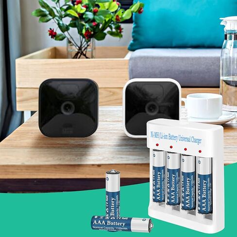 8 عبوات من بطاريات الليثيوم AAA القابلة لإعادة الشحن بقدرة 1.5 فولت مع شاحن (فتحة مستقلة ذات 4 فتحات)، بطارية ثلاثية طويلة الأمد بحجم 1100 مللي واط في الساعة in Kuwait