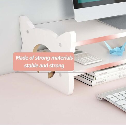 Monitor Stand Riser, Monitor Stand, 2 Tier Computer Monitor Stands, Monitor Riser, Monitor Stand for Desk, White Desktop Monitor Stand for PC/Laptop, Desktop Stand for PC Laptop Notebook Printer,Computer, iMac in Kuwait