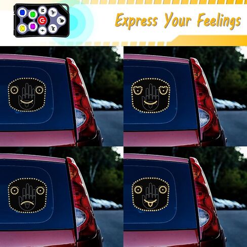 ملحقات السيارة LED القابلة لإعادة الشحن، 3 أوضاع ضوء إشارة إصبع السيارة و4 أوضاع ضوء إشارة التعبير مع جهاز تحكم عن بعد للسيارة، 2 في 1 ضوء داخلي رائع للسيارة للتعبير عن نفسك، أدوات إكسسوارات السيارة in Kuwait