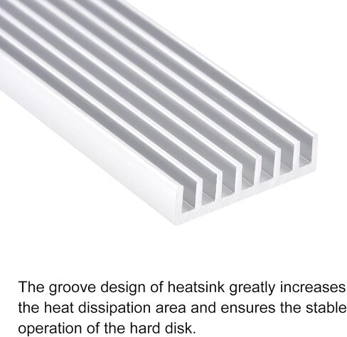 MECCANIXITY 2 Pack M.2 2280 Nvme SSD Heatsink Cooler Alloy الألومنيوم بالوعة الحرارة مع مسامير التثبيت عدة مفك البراغي، وسادة حرارية 1 مم، للكمبيوتر المحمول، 70 * 22 * ​​6 مم، لون فضي in Saudi Arabia