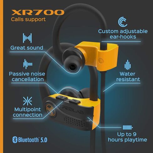 سماعات أذن لاسلكية للجري TREBLAB XR700 PRO - أفضل سماعات الرأس الرياضية لعام 2019، وخطافات أذن مخصصة قابلة للتعديل، بلوتوث 5.0 IPX7 مقاومة للماء، سماعات أذن متينة للتمرين، ميكروفون داخل الأذن لإلغاء الضوضاء in Kuwait