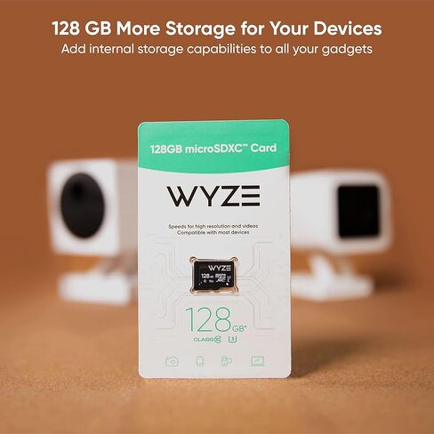 بطاقة تخزين قابلة للتوسيع سعة 32 جيجابايت من Wyze فئة MicroSDHC الفئة 10، أسود in Kuwait