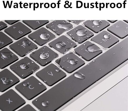 T Tersely [عبوتان] غطاء حماية للوحة المفاتيح لجهاز MacBook Air 15 بوصة 2023 (M2 Chip، Model A2941) مع شاشة Liquid Retina مقاس 15.3 بوصة، غطاء لوحة مفاتيح شفاف رفيع للغاية (أسود) in Saudi Arabia