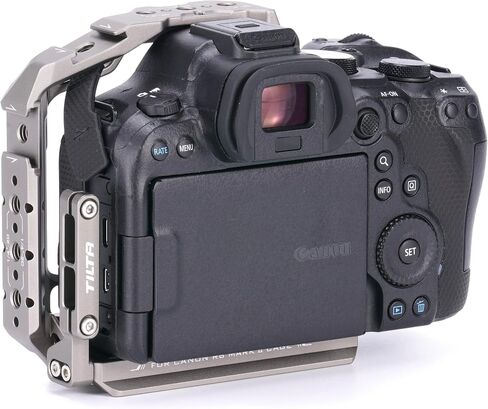 قفص كاميرا نصف Tilta متوافق مع Canon R6 Mark II، مع ملحقات التركيب عبر قضبان الناتو، وحذاء بارد و1/4 بوصة - 20 خيط مع دبابيس تحديد الموقع | TA-T45-HCC-TG (رمادي تيتانيوم) in Saudi Arabia