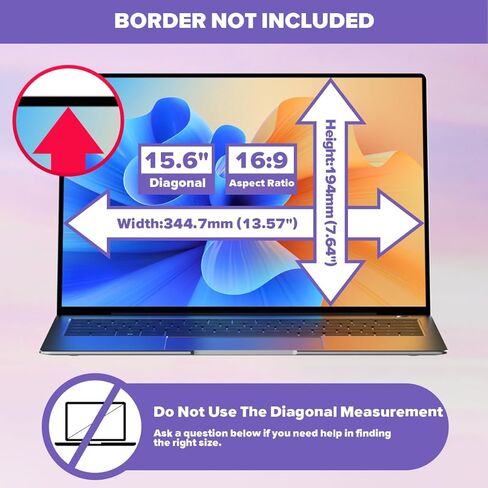 Verponity [2-Pack 15.6 Inch HD Anti-Blue Light Laptop Screen Protector, Premium PET Anti-Glare & Scratch-Proof Removable Laptop Screen Protector Shield Compatible with HP/Lenovo/Dell/Acer/ASUS………… in Kuwait