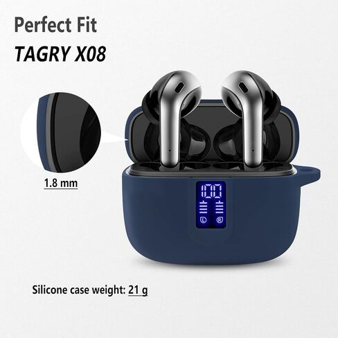 Geiomoo Silicone Case Compatible with TAGRY X08, Protective Cover with Carabiner (Black) in Saudi Arabia
