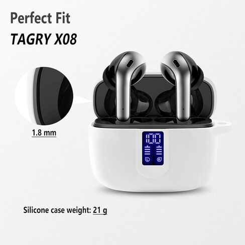 Geiomoo Silicone Case Compatible with TAGRY X08, Protective Cover with Carabiner (Black) in Kuwait
