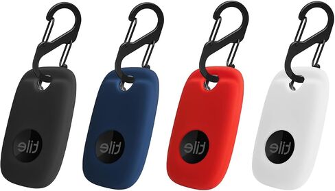 4PCS Case for Tile Pro 2024/Tile Pro 2022, Soft Silicone Skin Cover Shock-Absorbing Protective Case with Carabiner (Black+Blue+Red+White) in Kuwait