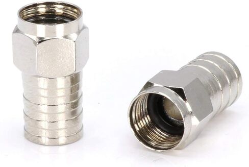 THE CIMPLE CO - RG6 Crimp Connectors for Coaxial Cable - Indoor/Outdoor Coax Ends Compatible with RG6 Cable - Crimp-On F-Type Fittings for Simple Installation - 10 Pack in Saudi Arabia