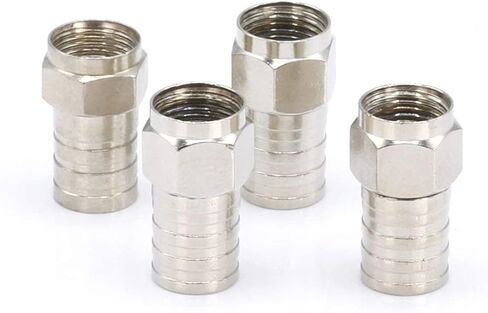THE CIMPLE CO - RG6 Crimp Connectors for Coaxial Cable - Indoor/Outdoor Coax Ends Compatible with RG6 Cable - Crimp-On F-Type Fittings for Simple Installation - 10 Pack in Saudi Arabia
