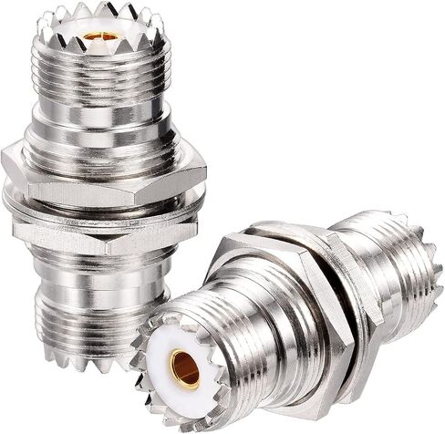 Superbat PL259 Coax Connectors 2-Pack UHF PL259 Male to Male Adapter PL259 Coupler for CB Ham Radio Antenna Dummy Load SWR Meter Cable in Kuwait