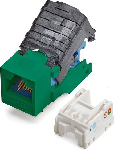 TRUE CABLE Cat5e Toolless Keystone Jack, Unshielded (UTP), PoE++ (4PPoE) 100W, UL Listed, ETL Verified, ANSI/TIA Certified, Modular RJ45 Female, Gray, 6 Pack in Kuwait