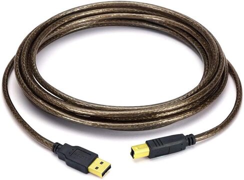 كابل الطابعة 25 قدم USB 2.0 النوع A ذكر إلى النوع B ذكر كابل الماسح الضوئي للطابعة عالي السرعة USB A إلى B متوافق مع HP، Canon، Brother، Epson، Xerox، Samsung إلخ in Kuwait