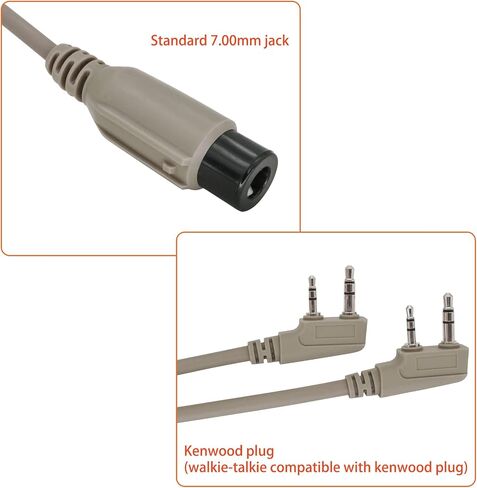 U94 Dual PTT 2 Pin K Plug for UV5R Tactical Headset w/7.0mm Jack in Saudi Arabia