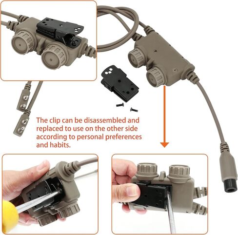U94 Dual PTT 2 Pin K Plug for UV5R Tactical Headset w/7.0mm Jack in Saudi Arabia