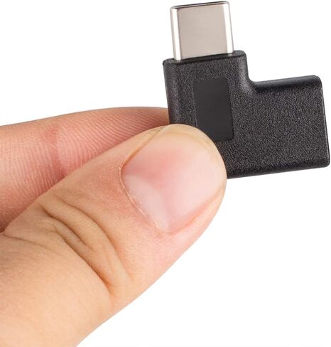 4 قطع محول USB C ، DanziX من النوع C ذكر إلى أنثى إلى أنثى إلى أنثى أنثى إلى أنثى ، محول تمديد بزاوية 90 درجة للكمبيوتر اللوحي والكمبيوتر المحمول in Kuwait
