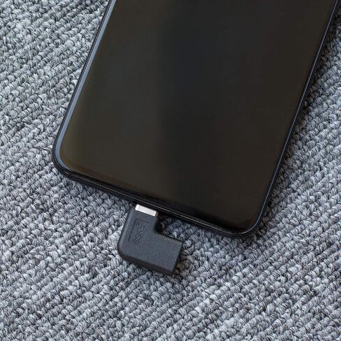 4 قطع محول USB C ، DanziX من النوع C ذكر إلى أنثى إلى أنثى إلى أنثى أنثى إلى أنثى ، محول تمديد بزاوية 90 درجة للكمبيوتر اللوحي والكمبيوتر المحمول in Kuwait