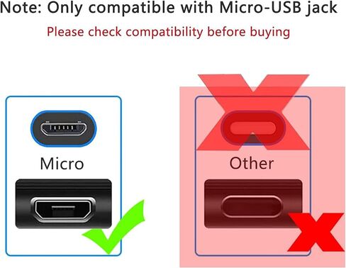 كيبل شحن USB ميركو بطول 10 اقدام متوافق مع الكاتيل جو فليب، جو فليب 3، جو فليب في، الكاتيل سينجيولار فليب 2/3، ماي فليب، كويك فليب، سمارت فليب 4052r 4051s 5044C 5002r 9024W، 1x 1c 1s X1، in Kuwait