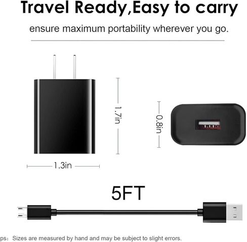 كيبل شحن USB ميركو بطول 10 اقدام متوافق مع الكاتيل جو فليب، جو فليب 3، جو فليب في، الكاتيل سينجيولار فليب 2/3، ماي فليب، كويك فليب، سمارت فليب 4052r 4051s 5044C 5002r 9024W، 1x 1c 1s X1، in Kuwait