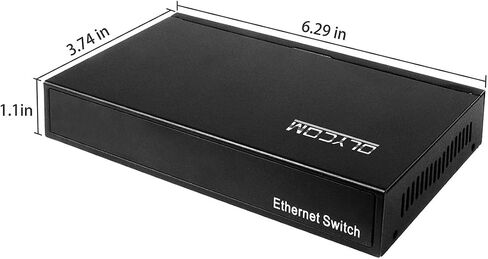 Network Switch 5 Port Gigabit Ethernet Switch Unmanaged Desktop Ethernet Splitter 10/100/1000M Metal Casing with Limited Lifetime Protection in Kuwait