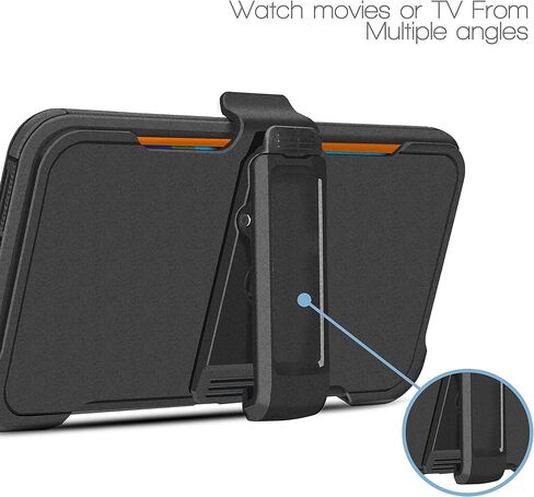 Designed for Motorola Edge + Plus 2022, Moto Edge Plus 5G UW 2022, Moto Edge 30 Pro Phone Case with Built in Screen Protector, Swivel Belt Clip Holster Kickstand Holder (Black) in Kuwait