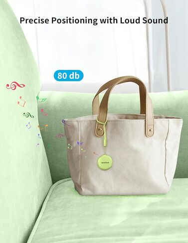 جهاز تعقب المفاتيح MOMAX، علامة تحديد الموقع تعمل مع Apple Find My (iOS فقط)، جهاز تعقب ذكي محمول مع حزام، مكتشف عناصر مقاوم للماء IP66 للأطفال/الأمتعة/المحفظة/الحقيبة/حقيبة الظهر/حقيبة السفر، عبوة واحدة باللون الأخضر in Kuwait