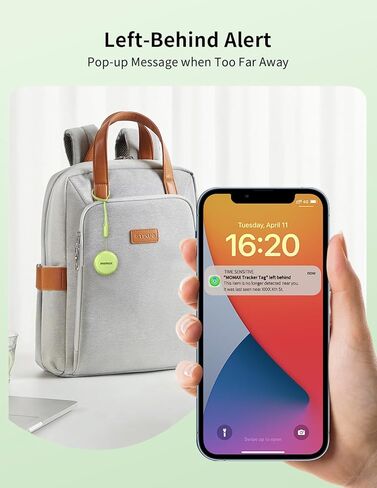 جهاز تعقب المفاتيح MOMAX، علامة تحديد الموقع تعمل مع Apple Find My (iOS فقط)، جهاز تعقب ذكي محمول مع حزام، مكتشف عناصر مقاوم للماء IP66 للأطفال/الأمتعة/المحفظة/الحقيبة/حقيبة الظهر/حقيبة السفر، عبوة واحدة باللون الأخضر in Kuwait