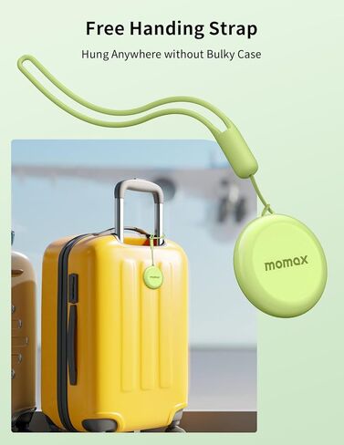 جهاز تعقب المفاتيح MOMAX، علامة تحديد الموقع تعمل مع Apple Find My (iOS فقط)، جهاز تعقب ذكي محمول مع حزام، مكتشف عناصر مقاوم للماء IP66 للأطفال/الأمتعة/المحفظة/الحقيبة/حقيبة الظهر/حقيبة السفر، عبوة واحدة باللون الأخضر in Kuwait