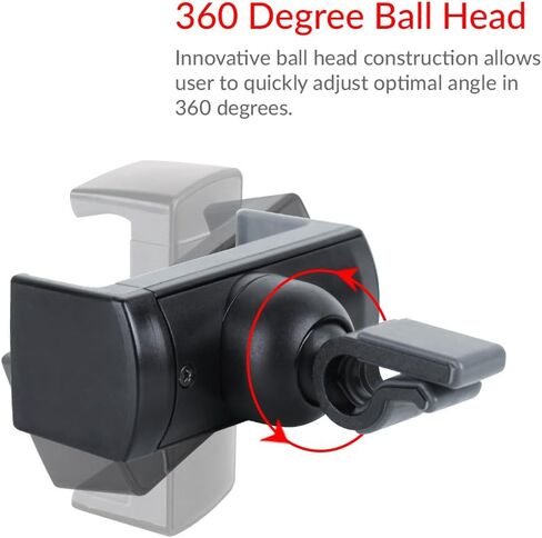 حامل الهاتف الذكي في السيارة كوموس برو إير يونيفرسال لفتحة التهوية، أسود in Kuwait