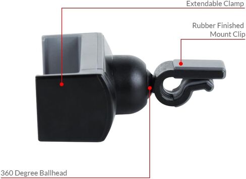 حامل الهاتف الذكي في السيارة كوموس برو إير يونيفرسال لفتحة التهوية، أسود in Kuwait