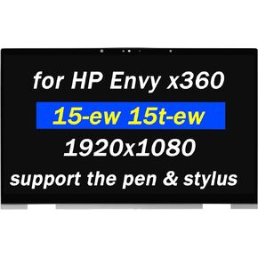 PEHDPVS Original Screen Replacement 15.6" for HP Envy X360 15-EW 15T-EW 15-EW0013DX 15-EW0023DX 15T-EW000 15T-EW100 15-EW0101LA 15-EW0024TX FHD LCD Touch Laptop Panel(Support The Active Pen & Stylus) in Kuwait