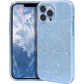 MATEPROX Compatible with iPhone 13 Pro case Bling Sparkle Cute Girls Women Protective Cover for iPhone 13 Pro 6.1" 2021(Blue)