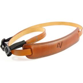Classic Large Handmade Leather Camera Strap w/Universal Fit Kit, Natural/Cyan (2CLVV2530BL) in Saudi Arabia
