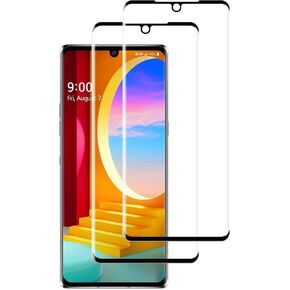 (2 حزمة) واقي شاشة LCTONG من الزجاج المقسى لهاتف LG Velvet، منحنى ثلاثي الأبعاد، صلابة 9H، مضاد للخدش. بصمات الأصابع فتح التغطية الكاملة واقي شاشة متوافق مع LG Velvet in Kuwait