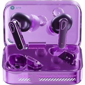 Black Shark Wireless Earbuds with 35ms Ultra-Low Latency, Gaming Bluetooth Earbuds with Studio-Quality Sound, Bluetooth 5.2, IPX5 Waterproof, 24h Listening Time, Clear Mics, Comfort Fit - Lucifer T4