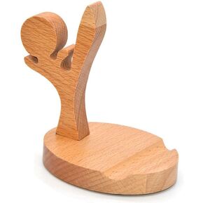 Wood Desktop Cellphone Holder Display Stand for Apple iPhone,Samsung Galaxy S8/S8 Plus, Nintendo Switch, Google Nexus 6/5, Nokia, HTC, LG and More