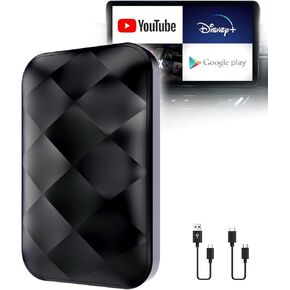 محول CarPlay Android التلقائي اللاسلكي لسيارات CarPlay السلكية في المصنع، الصندوق السحري يأتي مع Netflix/YouTube/TikTok/Disney/Google Play، صندوق AI متعدد الوسائط للسيارة Apple CarPlay Wireless USB Dongle (2023 جديد) in Kuwait