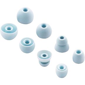 JNSA 8 PCS Replacement Eartips Ear Caps Earbuds Tips Compatible with New Beat s Flex, 4 Size 4 Pairs Ear tip Replacement for New Beat s Flex Wireless Earphones, Light Blue (BtsFlex)