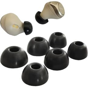 Foam Eartips for Jabra Elite 75t/ 65t/ Active/ 7 Pro/Elite 3 Memory Foam Tips Jabra Elite Active Earbuds Replacement Fit in Charging Case, Black LMS
