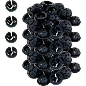 iMBAPrice NM95-100 (100-Pack) Black Button Push-In NM Cable Connector, 3/4 Trade Size, Fits 3/4-Inch Knock Outs, Black