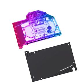Copper GPU Water Cooling Block GPU Waterblock Graphics Card Water Cooling Block for Asus Dual GeForce RTX 4060 Ti OC (12V RGB Aura Effect LED Lights GPU Block with Backplate)