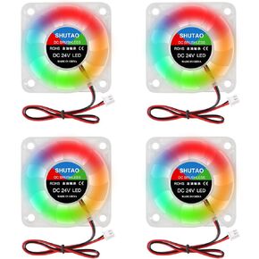 4 قطعة 5010 مروحة التبريد 12 فولت RGB 50x50x10 مللي متر تيار مستمر 12 فولت 50 مللي متر فرش مراوح التبريد 10 مللي متر مروحة الأزرق LED مروحة تبريد 2 دبوس للطابعة ثلاثية الأبعاد in Kuwait