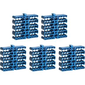 kwmobile Cable Comb Organizers (Set of 5) - Cable Management Wire Combs Clips for Ethernet Cables - Organizer Kit Includes Mounting Screws - Blue in Saudi Arabia