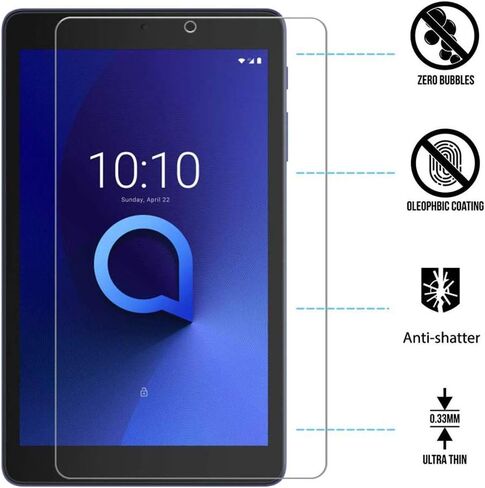 UPONEW for Alcatel Joy Tab 2 Glass Screen Protector - [2 Pack] for Alcatel Joy Tab 2 9032Z Front High Clear Films Bubble Free Tempered Glass Screen Protector Anti-Scratch in Saudi Arabia