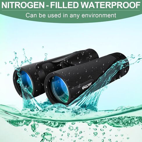occer Waterproof Binoculars for Adults High Powered - 10x42 Binoculars with Crystal Clear View - Binocular with Long Range for Bird Watching Cruise Travel Boating Hunting Hiking in Kuwait
