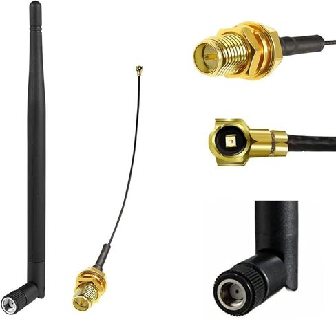 (2 Pack) BokhRa WiFi Antenna for Furrion Back Up RV Camera Dual Band 2.4GHz 5GHz MIMO Connection Allows Wireless Signals Black in Saudi Arabia