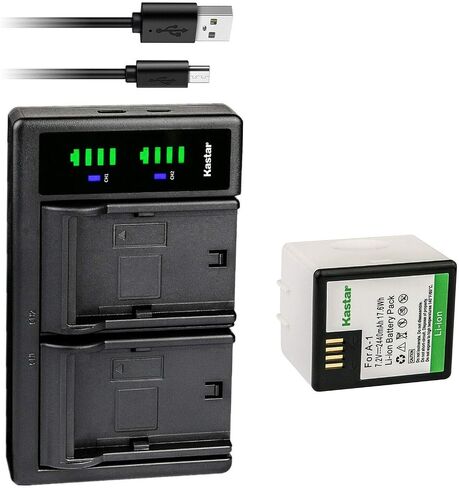 بطارية Kastar قطعتان + شاحن USB LTD2 متوافق مع Arlo A-1، A-1B، A-1C، P/N: بطارية 308-10029-01، Arlo Pro، VMC4030، Arlo Pro2، Pro 2، Arlo Security Light VMA4400 Netgear، Arlo VMS4230-100PAS in Kuwait