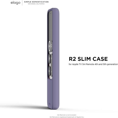 elago R2 Slim Case Compatible with Apple TV Siri Remote 1st Generation (Black) - Slim Design, Scratch-Free Silicone, Shock Absorption, Full Access in Saudi Arabia