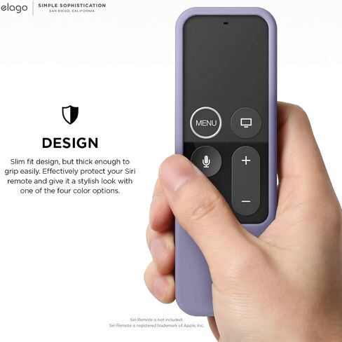 elago R2 Slim Case Compatible with Apple TV Siri Remote 1st Generation (Black) - Slim Design, Scratch-Free Silicone, Shock Absorption, Full Access in Saudi Arabia
